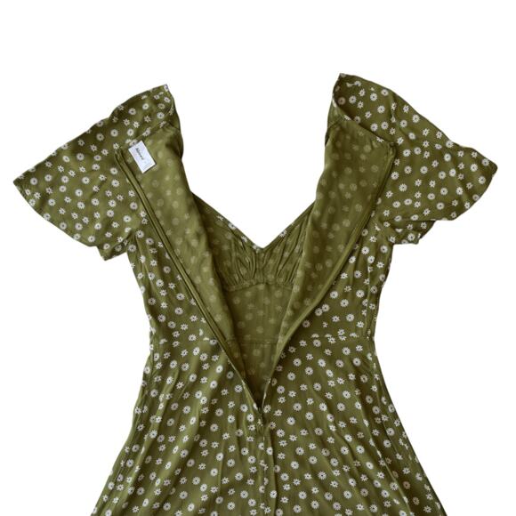 Abound Green Floral Mini Dress Size Small - Picture 7 of 7